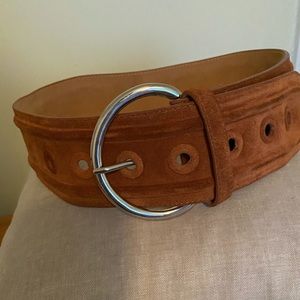 ❤️3.1 Phillip Lim Wide Cognac Suede Belt XS